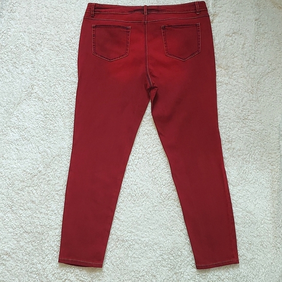 iJeans By Buffalo Charcoal Wash Red Skinny Jeans - Picture 5 of 11